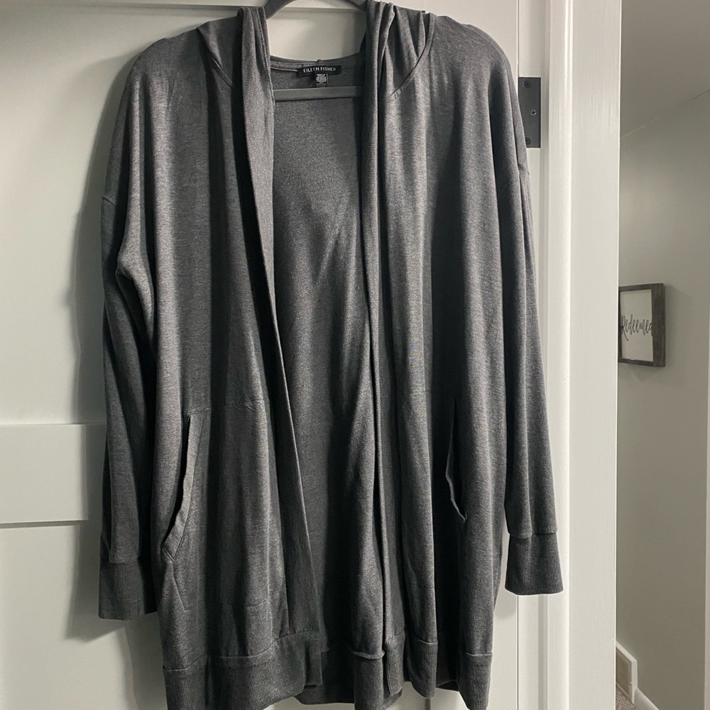 Eileen Fisher Jacket with hood and casual pants